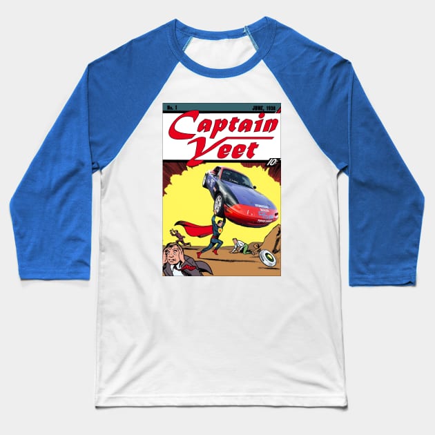 CAPTAIN YEET Baseball T-Shirt by SunkenMineRailroad